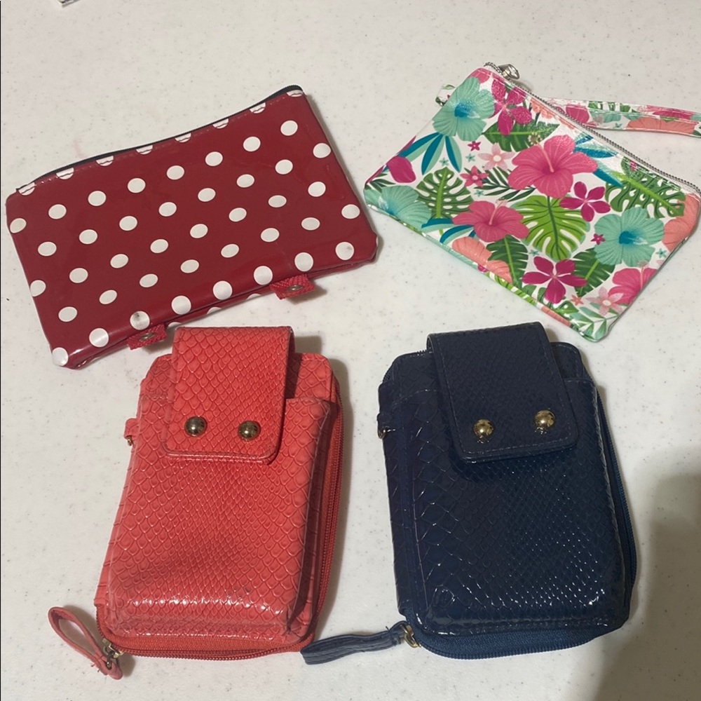 Colorful Wallet and Pouch Set